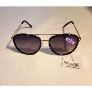 Piranha Womens Fashion Sunglasses Style # 62100 Black & Gold